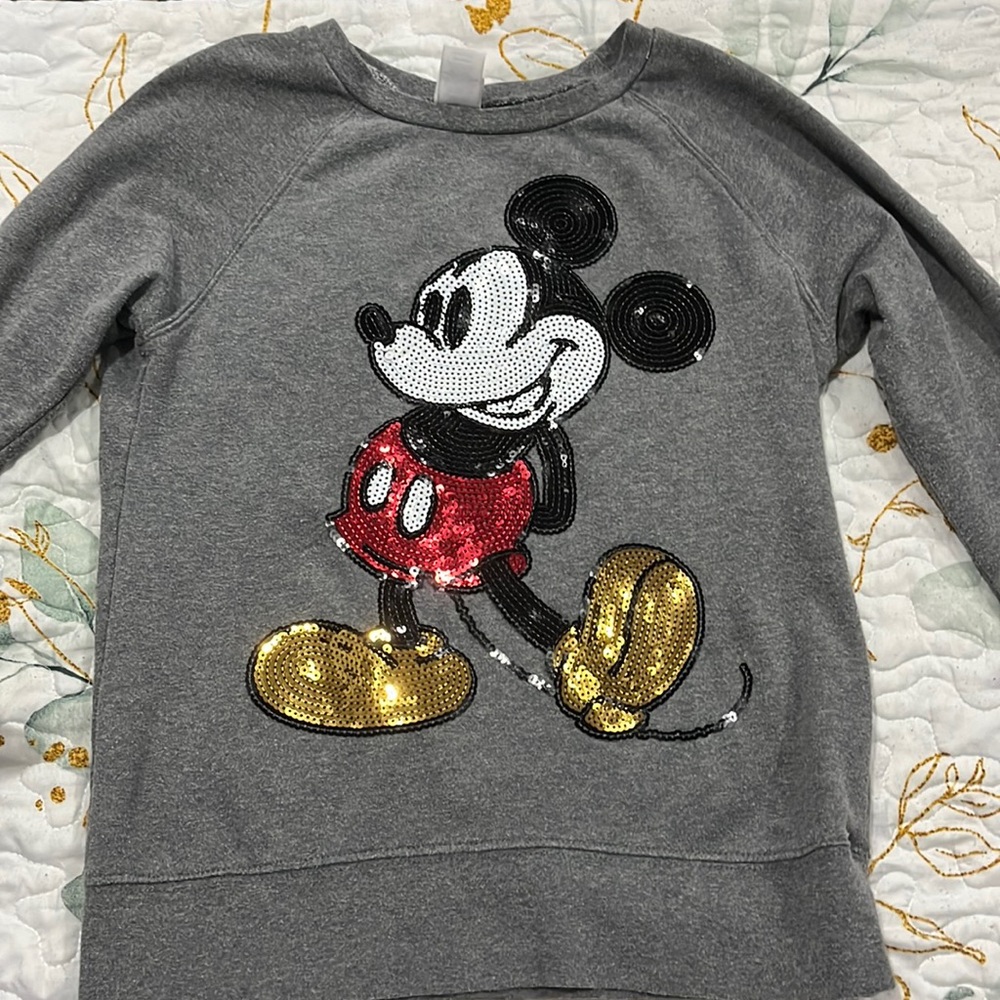 Small, Gray, Mickey Mouse Shirt
